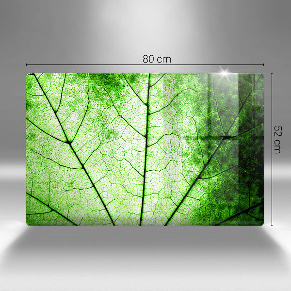 Tűzhelyvédő üveglap Dekoratív érlevél