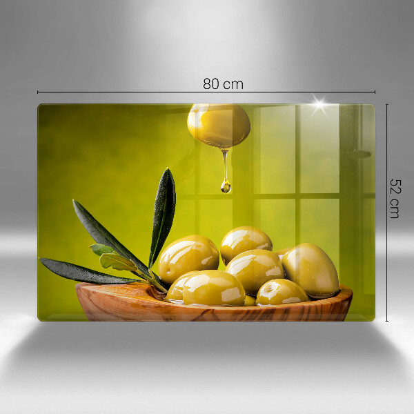 Tűzhelyvédő üveglap Ízletes olajbogyó