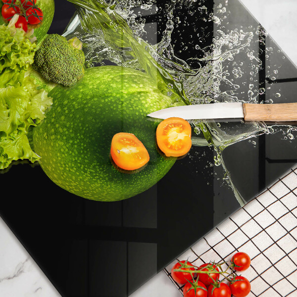 Főzőlap védő üveglap Zöld alma és víz