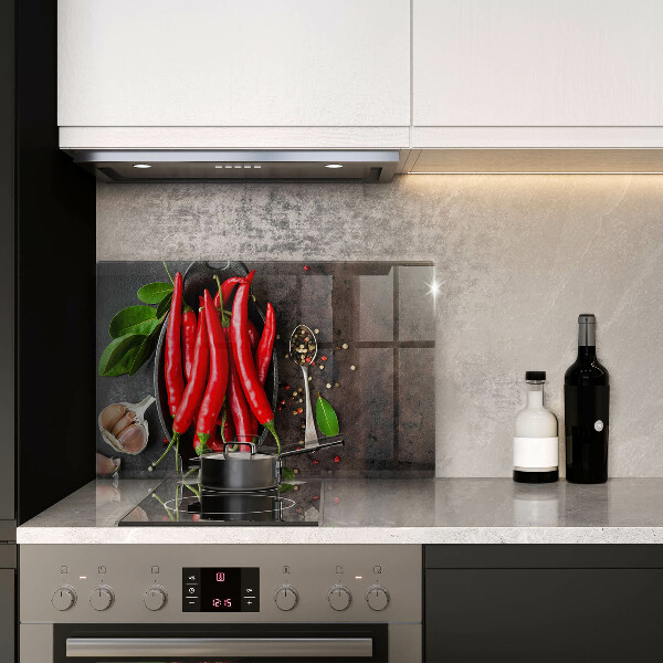 Főzőlap védő üveglap Piros chili paprika