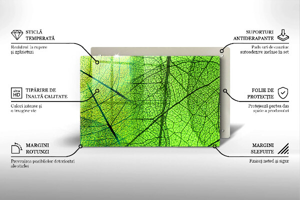 Főzőlap védő üveglap Természetes levélerek