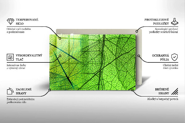 Főzőlap védő üveglap Természetes levélerek