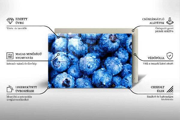 Főzőlap védő üveglap Lédús áfonya