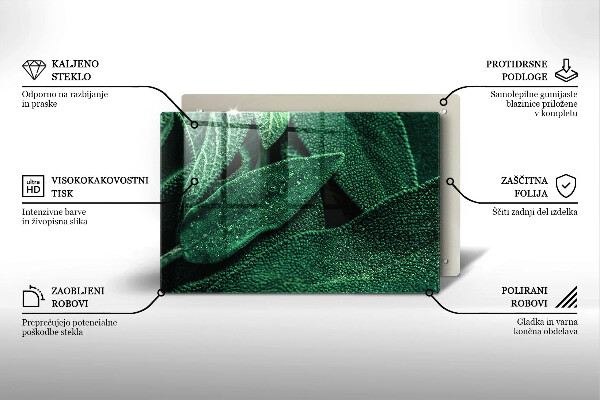 Főzőlap védő üveglap A növény levelei