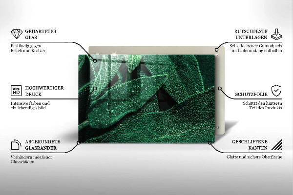 Főzőlap védő üveglap A növény levelei