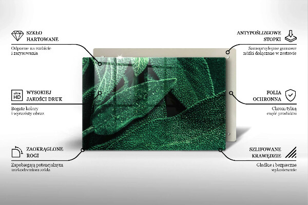 Főzőlap védő üveglap A növény levelei