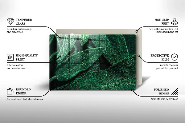 Főzőlap védő üveglap A növény levelei