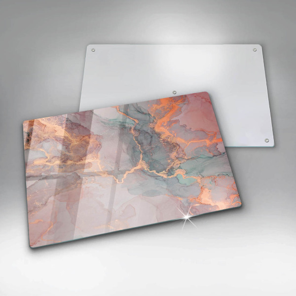 Főzőlap védő üveglap Márvány arannyal