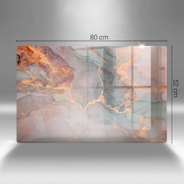 Főzőlap védő üveglap Márvány arannyal