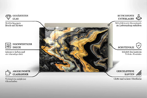 Főzőlap védő üveglap Absztrakt szerkezet