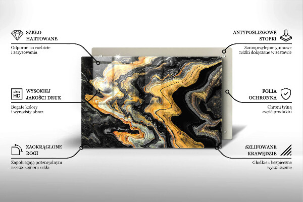 Főzőlap védő üveglap Absztrakt szerkezet