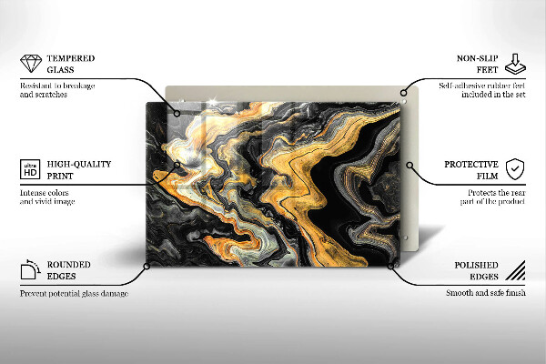 Főzőlap védő üveglap Absztrakt szerkezet