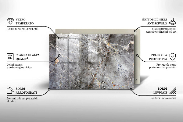 Főzőlap védő üveglap Kő textúra