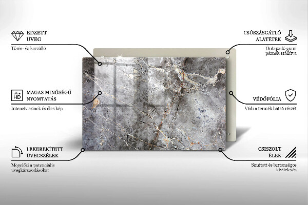 Főzőlap védő üveglap Kő textúra