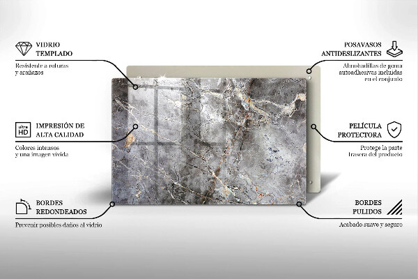 Főzőlap védő üveglap Kő textúra