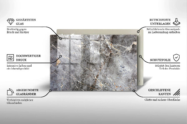 Főzőlap védő üveglap Kő textúra