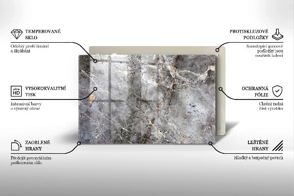 Főzőlap védő üveglap Kő textúra