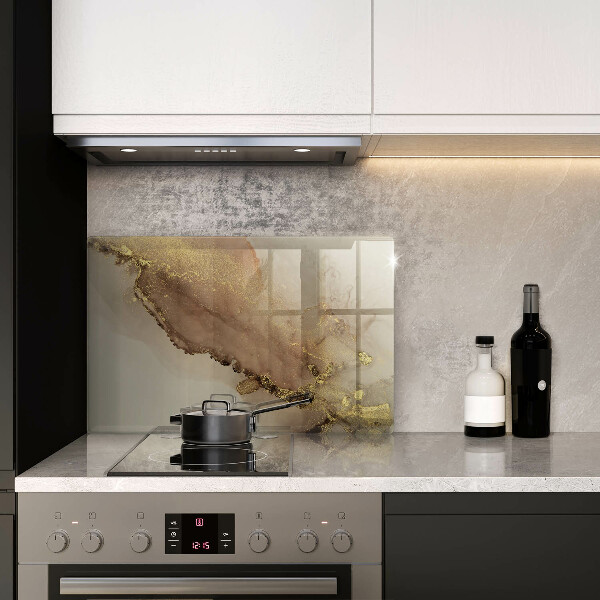 Főzőlap védő üveglap Arany absztrakció