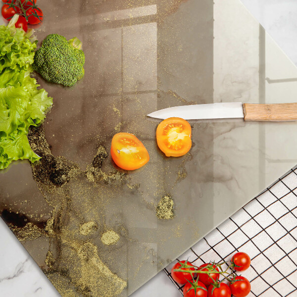 Főzőlap védő üveglap Arany absztrakció