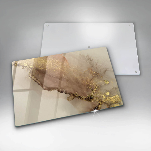 Főzőlap védő üveglap Arany absztrakció