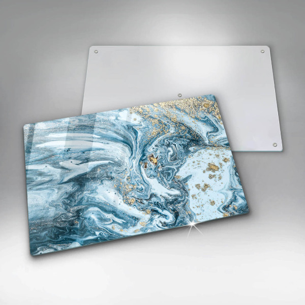 Tűzhelyvédő üveglap Szerkezete arannyal