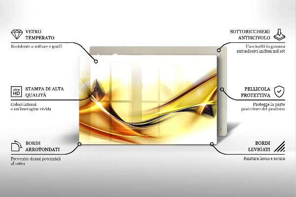 Tűzhelyvédő üveglap Absztrakt fényvonalak