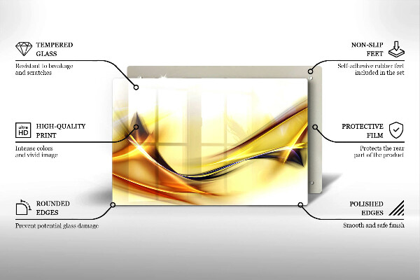 Tűzhelyvédő üveglap Absztrakt fényvonalak