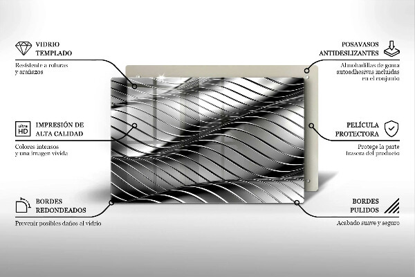 Főzőlap védő üveglap 3D fém szerkezet