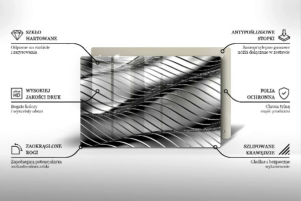 Főzőlap védő üveglap 3D fém szerkezet