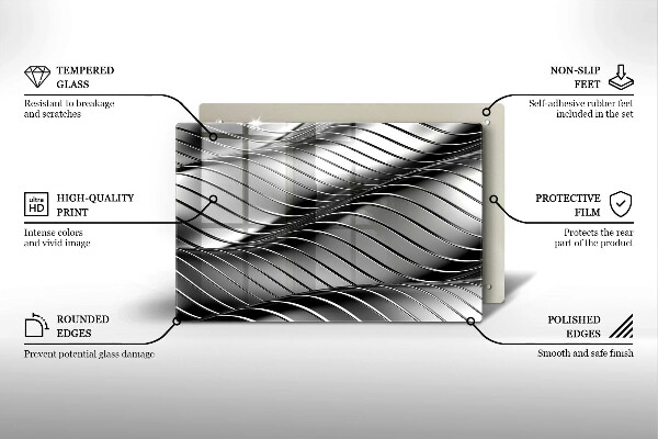 Főzőlap védő üveglap 3D fém szerkezet