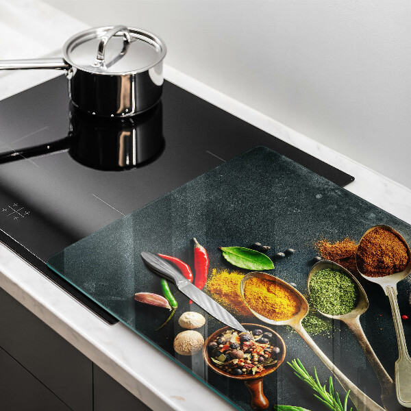 Főzőlap védő üveglap Konyhai kanál fűszerek