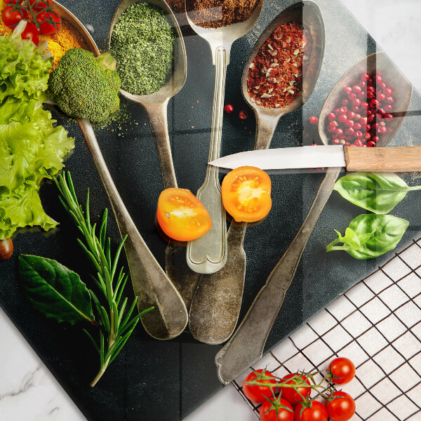 Főzőlap védő üveglap Konyhai kanál fűszerek