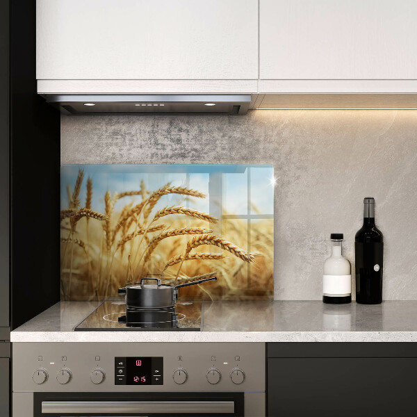 Tűzhelyvédő üveglap Kalász gabonafélék a területen