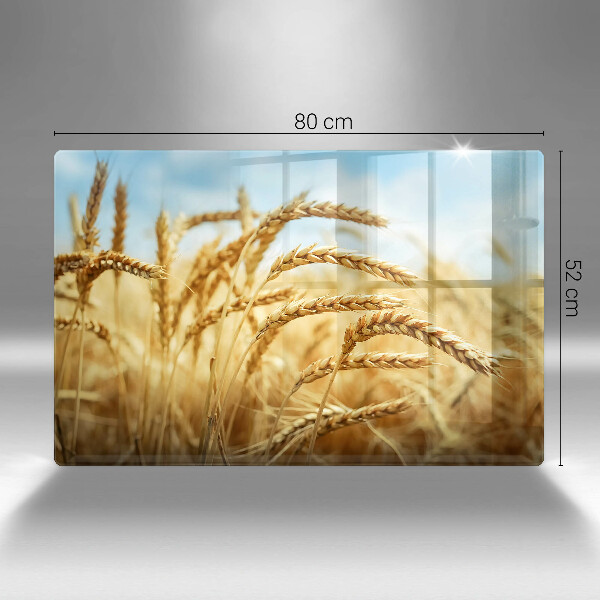 Tűzhelyvédő üveglap Kalász gabonafélék a területen