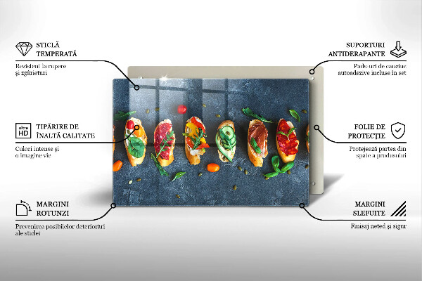 Tűzhelyvédő üveglap Színes szendvicsek