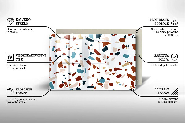 Tűzhelyvédő üveglap Díszítő kő