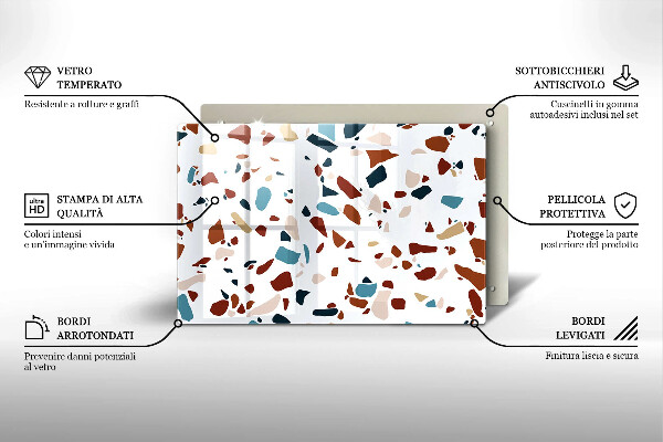 Tűzhelyvédő üveglap Díszítő kő