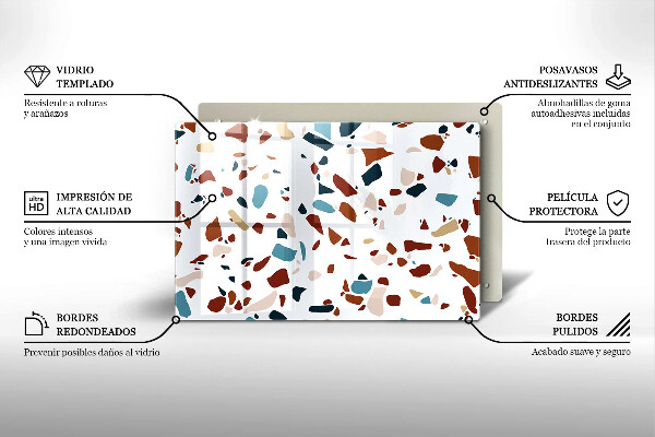 Tűzhelyvédő üveglap Díszítő kő