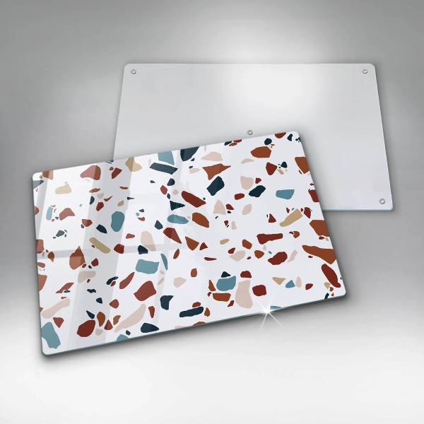 Tűzhelyvédő üveglap Díszítő kő