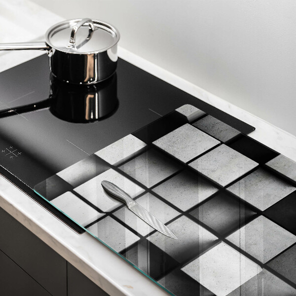 Tűzhelyvédő üveglap 3D geometriai háttér