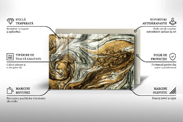 Tűzhelyvédő üveglap Gazdag absztrakció