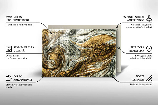 Tűzhelyvédő üveglap Gazdag absztrakció