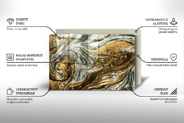 Tűzhelyvédő üveglap Gazdag absztrakció