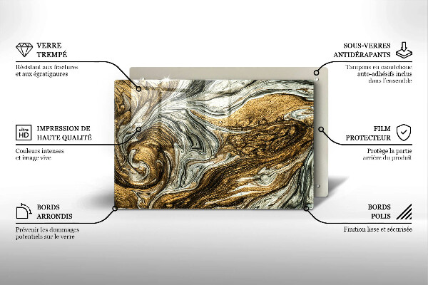 Tűzhelyvédő üveglap Gazdag absztrakció