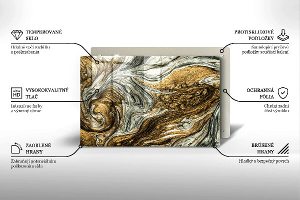 Tűzhelyvédő üveglap Gazdag absztrakció