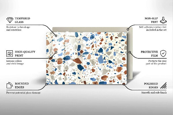 Tűzhelyvédő üveglap Dekoratív kőedény