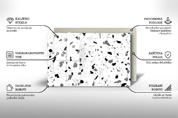 Tűzhelyvédő üveglap Dekoratív kőedény