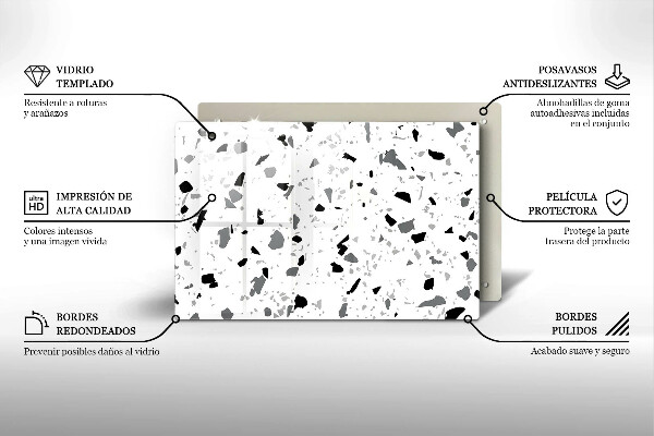 Tűzhelyvédő üveglap Dekoratív kőedény