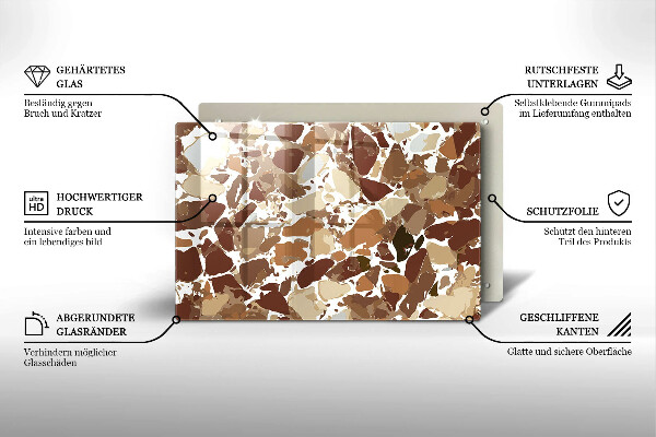 Tűzhelyvédő üveglap Kő díszítő foltok