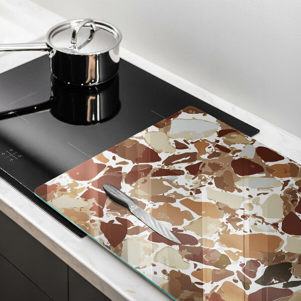 Tűzhelyvédő üveglap Kő díszítő foltok